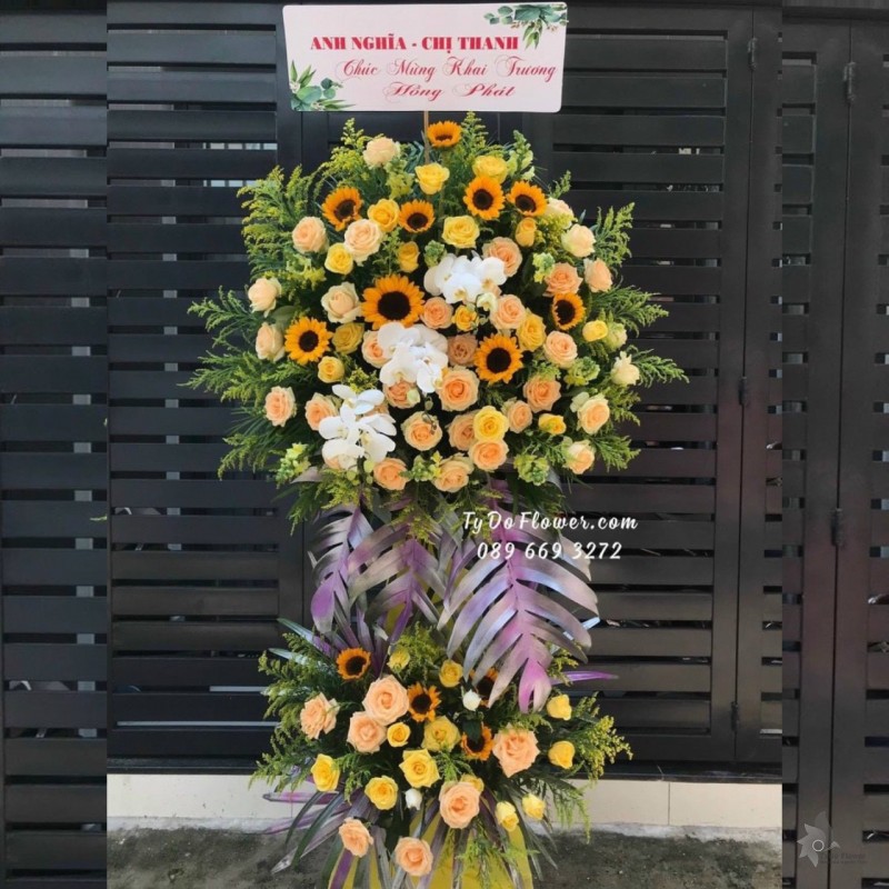 KCM0623748 KỆ HOA CHÚC MỪNG KHAI TRƯƠNG HỒNG PHÁT