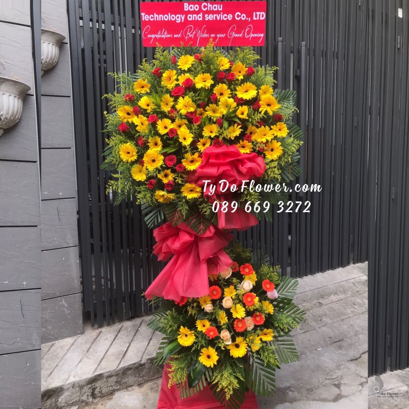 KCM0623814 KỆ HOA CHÚC MỪNG KHAI TRƯƠNG VĂN PHÒNG MỚI