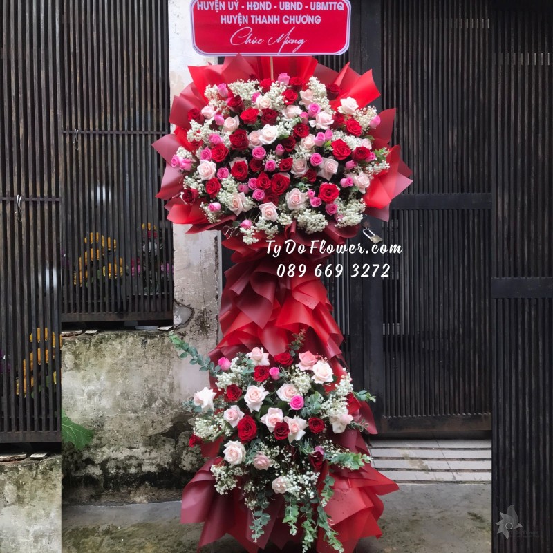 KCM0723823 KỆ HOA CHÚC MỪNG