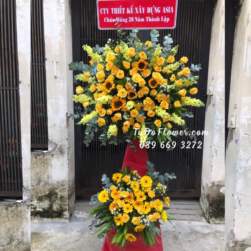 KCM0723831 KỆ HOA CHÚC MỪNG KỶ NIỆM THÀNH LẬP