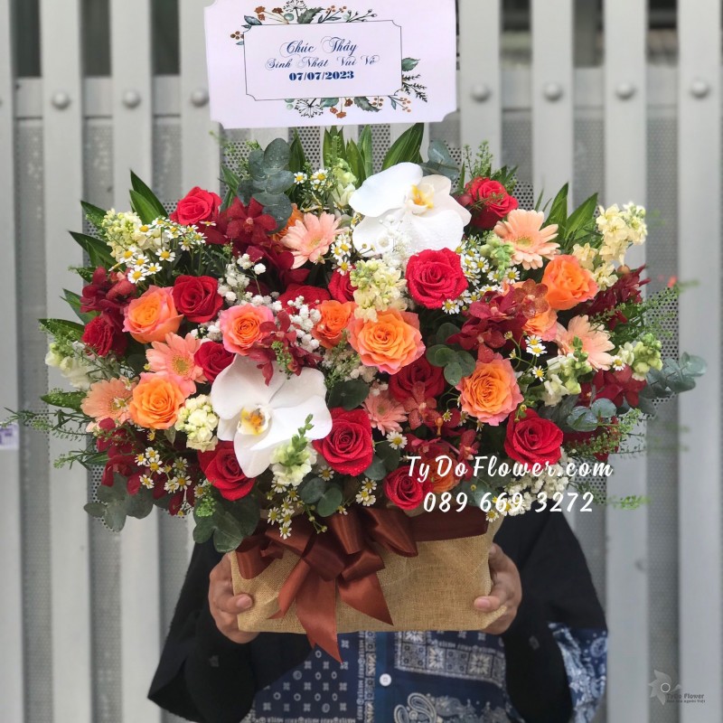 GIỎ HOA CHÚC MỪNG SINH NHẬT THẦY