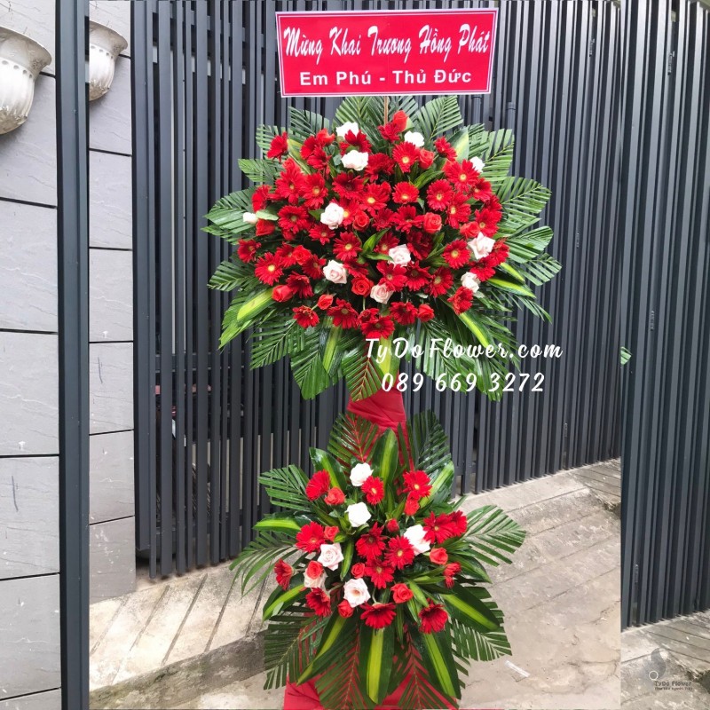 KCM0823896 KỆ HOA CHÚC MỪNG KHAI TRƯƠNG HỒNG PHÁT