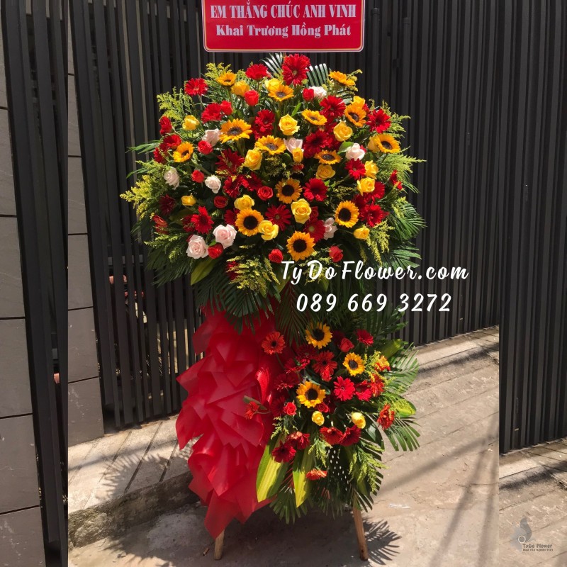 KCM0823897 KỆ HOA CHÚC MỪNG KHAI TRƯƠNG HỒNG PHÁT