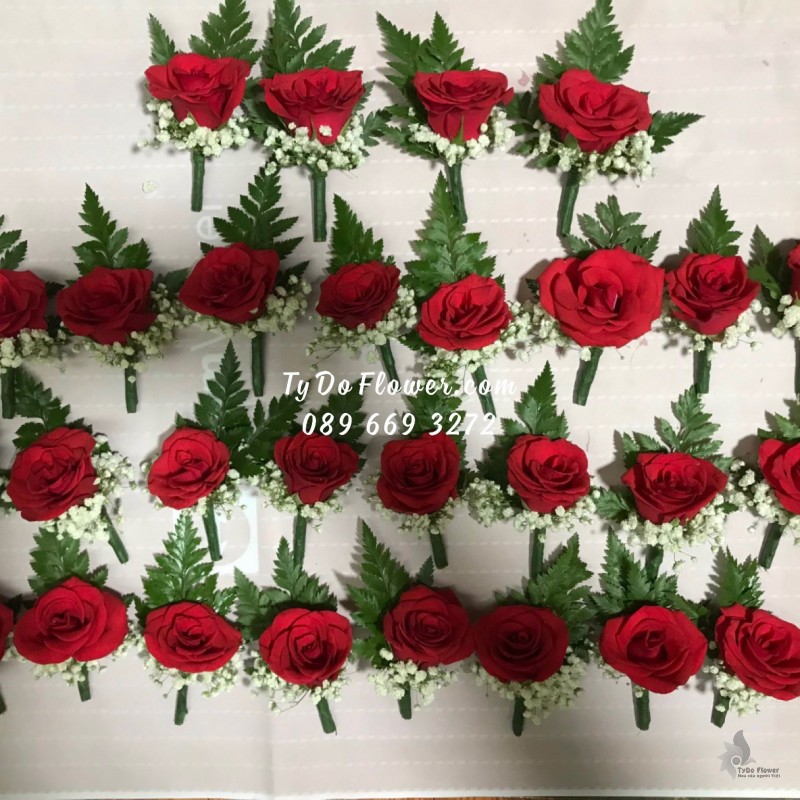 B0823954 HOA CÀI ÁO HOA HỒNG ĐỎ