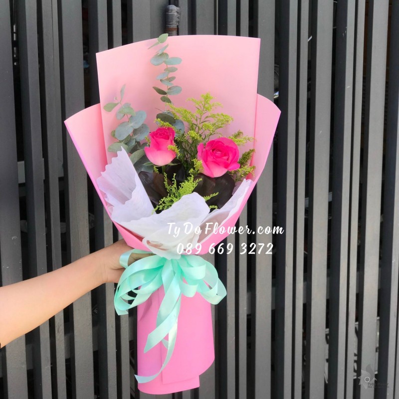 B11231162 ĐẶT TỪ 20 BÓ HOA HỒNG thiết kế 02 bông