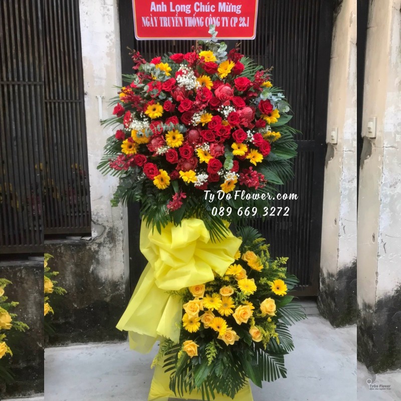 KCM12231197 KỆ HOA CHÚC MỪNG NGÀY TRUYỀN THỐNG