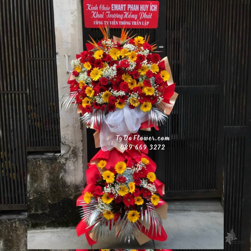 KCM12231198 KỆ HOA CHÚC MỪNG KHAI TRƯƠNG HỒNG PHÁT