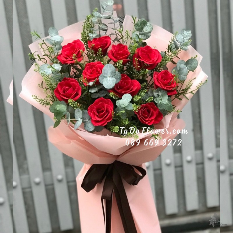 B12231209 BÓ HOA HỒNG ĐỎ Hoa Chúc Mừng