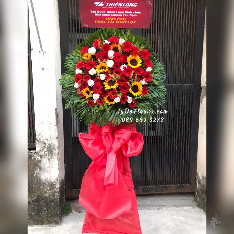 KCM02241381 KỆ HOA CHÚC MỪNG Năm Mới Phát Tài Phát Lộc