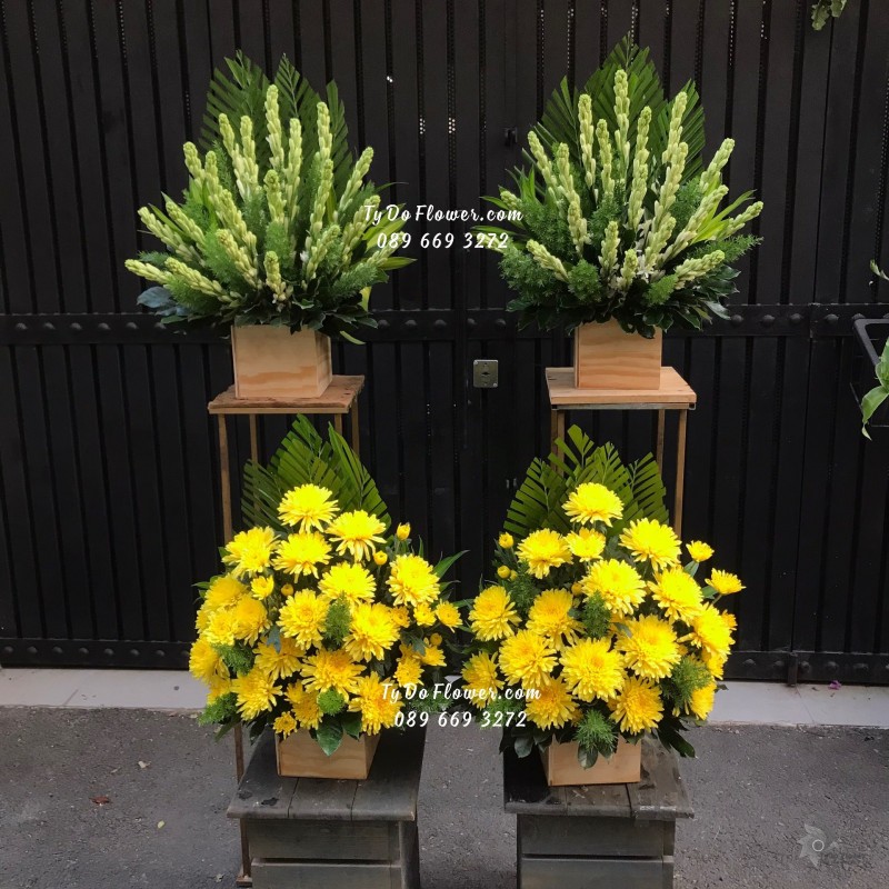 G03241460 MỘT CẶP HOA HUỆ TRẮNG ĐỂ BÀN