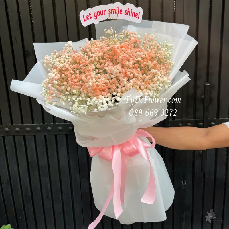 B0425288 BÓ HOA CHÚC MỪNG Thiết kế Hoa Baby