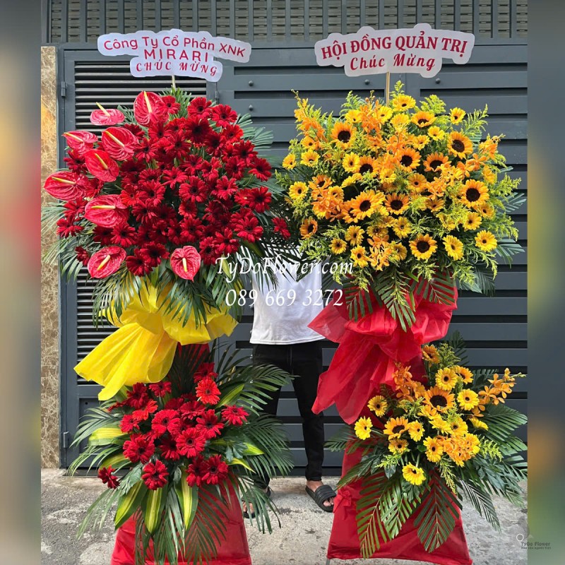 KCM0425331 ĐẶT TỪ 02 KỆ HOA CHÚC MỪNG Hoa Sự Kiện Khai Trương, Khánh Thành