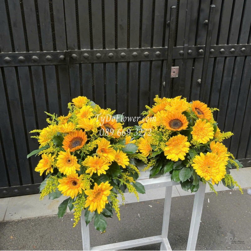 L0525413 Lẵng hoa Oval để bàn, trang trí sự kiện, bàn họp