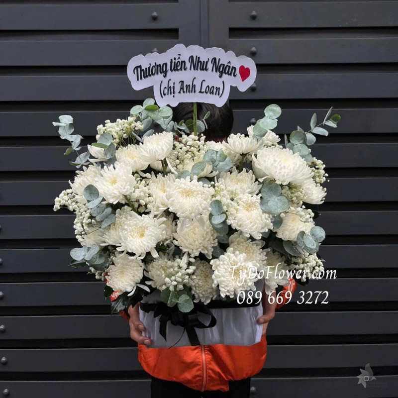 G0725548 GIỎ HOA CHIA BUỒN Thương tiễn